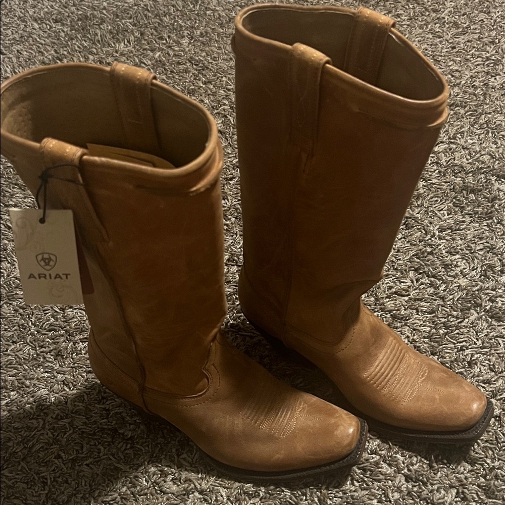 Ariat Tan Leather Western Boots